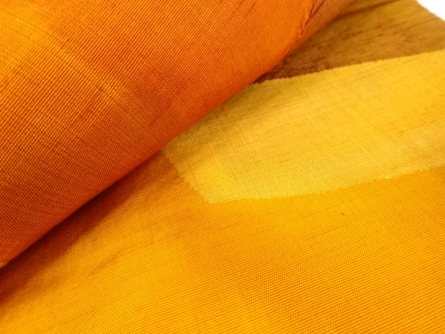  変わり亀甲模様織り出し　暈し　名古屋帯